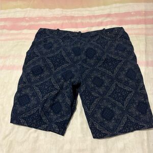 Express Navy Paisley Shorts